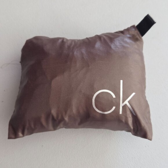 Calvin Klein Packable Hooded Premium Down Puffer Coat  Brown Size Medium - Picture 14 of 16